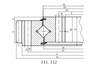 Série 11 - Roulement d&#39;orientation à rouleaux croisés à une rangée - Engrenage externe